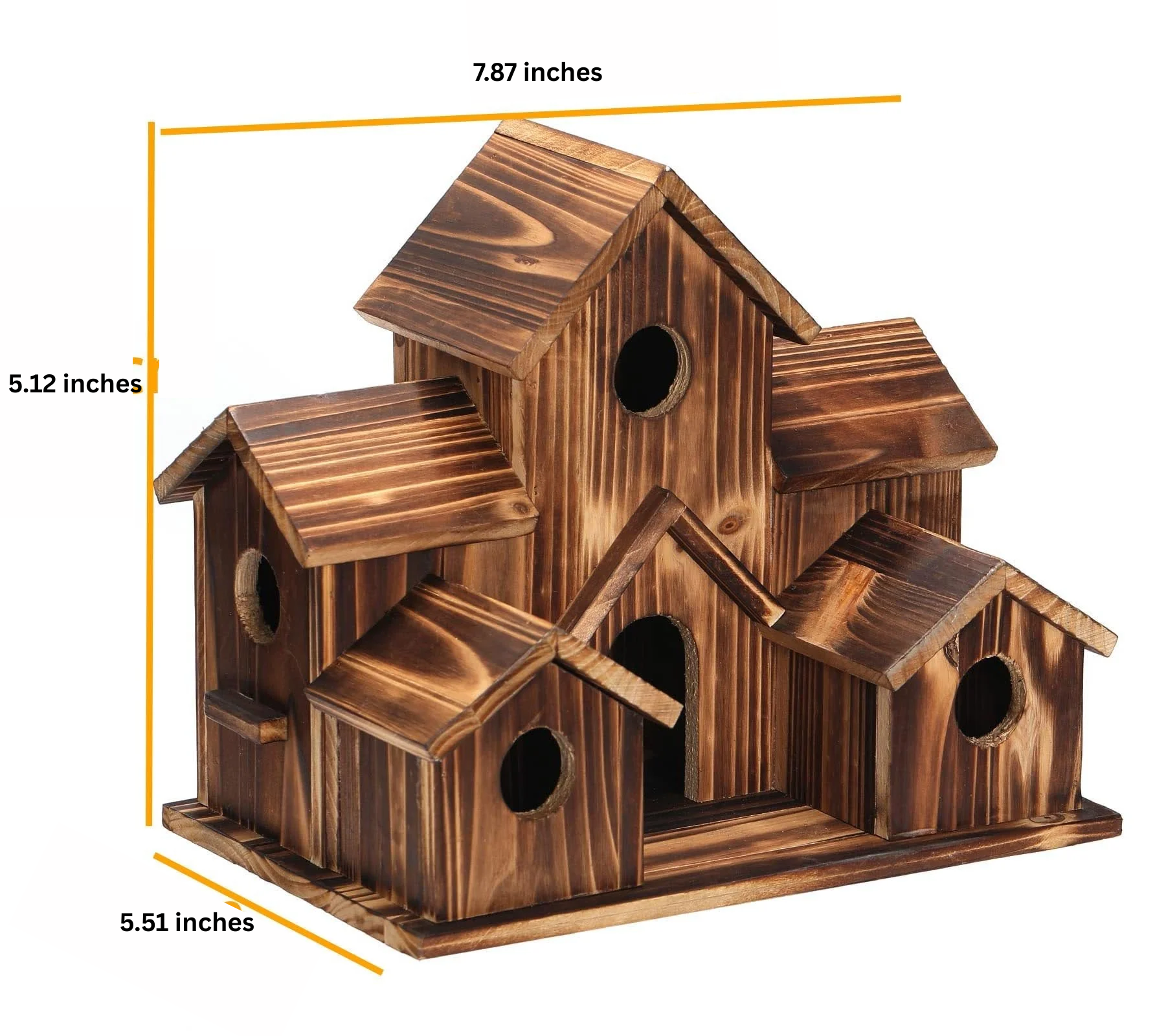 Skanto | Handgemaakt Houten Vogelhuis met 6 Gaten