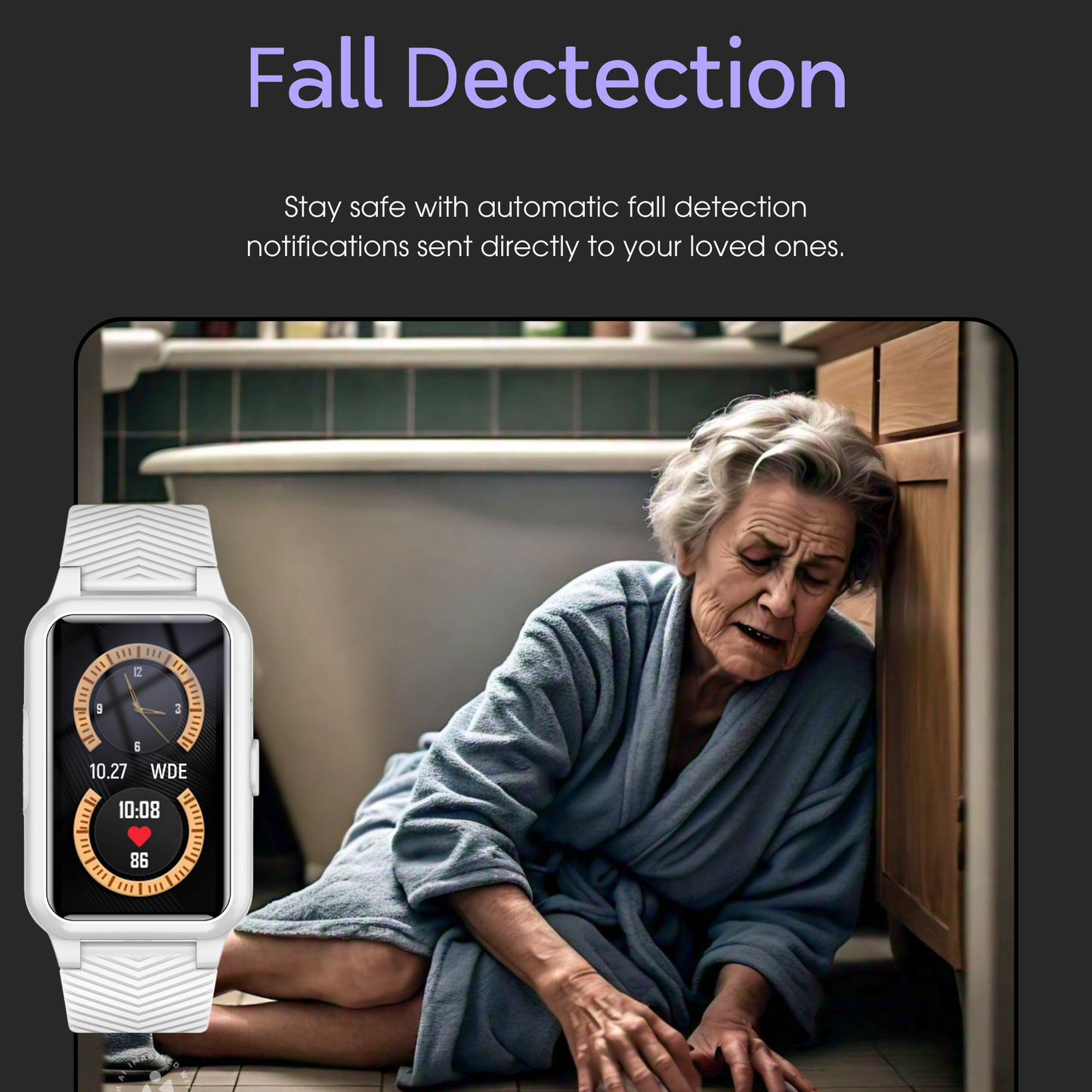 Senioren Veiligheidswatch met Valdetectie en GPS – Slimme Zorg Smartwatch
