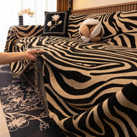 Zentara Chenille Zebra Geometrische Sofa Cover