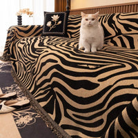 Zentara Chenille Zebra Geometrische Sofa Cover