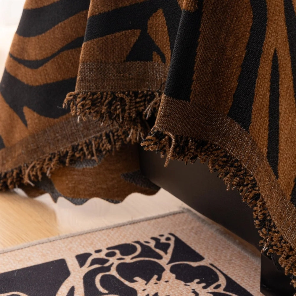 Zentara Chenille Zebra Geometrische Sofa Cover