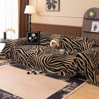 Zentara Chenille Zebra Geometrische Sofa Cover