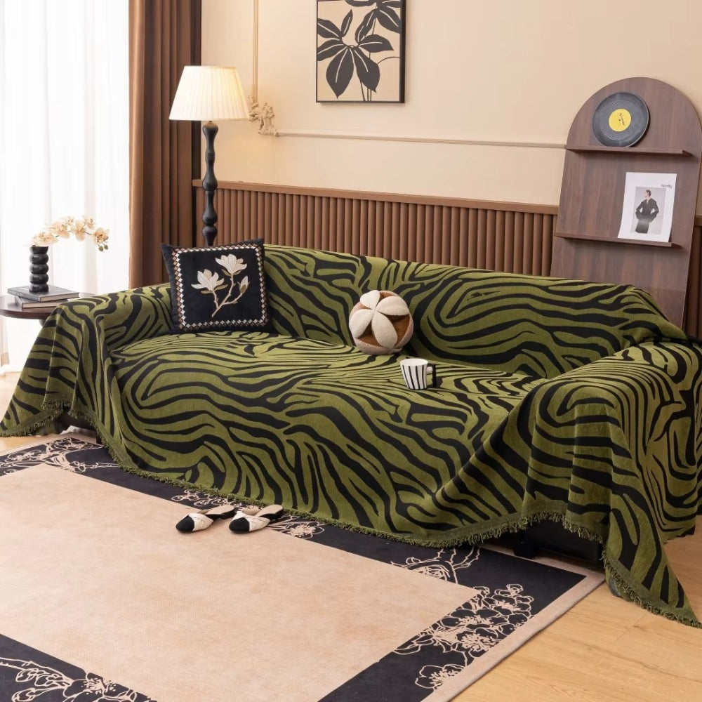 Zentara Chenille Zebra Geometrische Sofa Cover