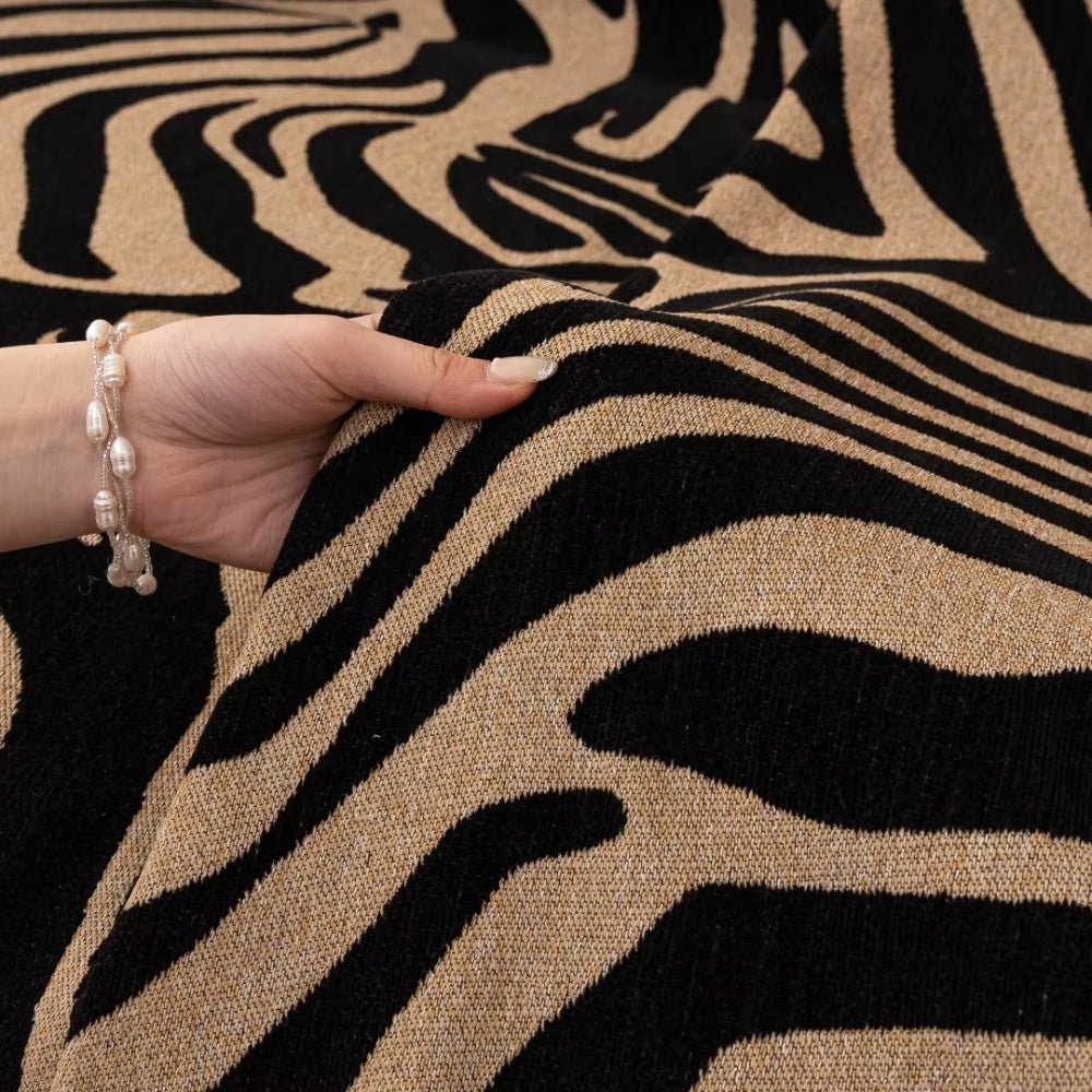 Zentara Chenille Zebra Geometrische Sofa Cover