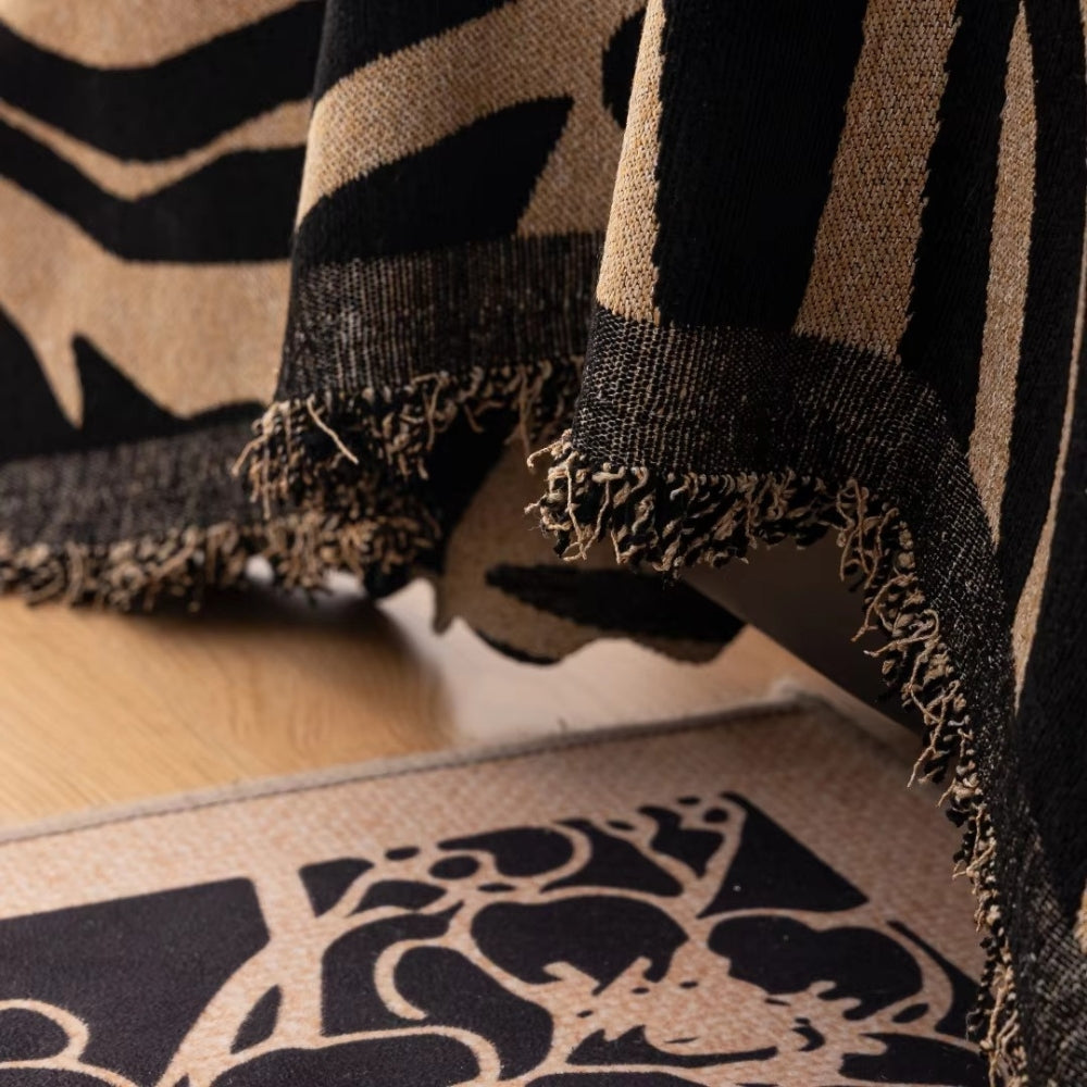 Zentara Chenille Zebra Geometrische Sofa Cover