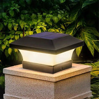 Zonne-energie Buiten Wandlamp Met Vierkante Zwarte Behuizing