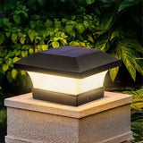 Zonne-energie Buiten Wandlamp Met Vierkante Zwarte Behuizing