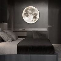 Decoratieve LED wandlamp in de vorm van een maan