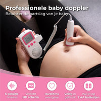 Monitor Fetal Heart Rate Doppler voor Zwangere Vrouwen Technologie Ultrasone met LCD-scherm