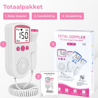 Monitor Fetal Heart Rate Doppler voor Zwangere Vrouwen Technologie Ultrasone met LCD-scherm