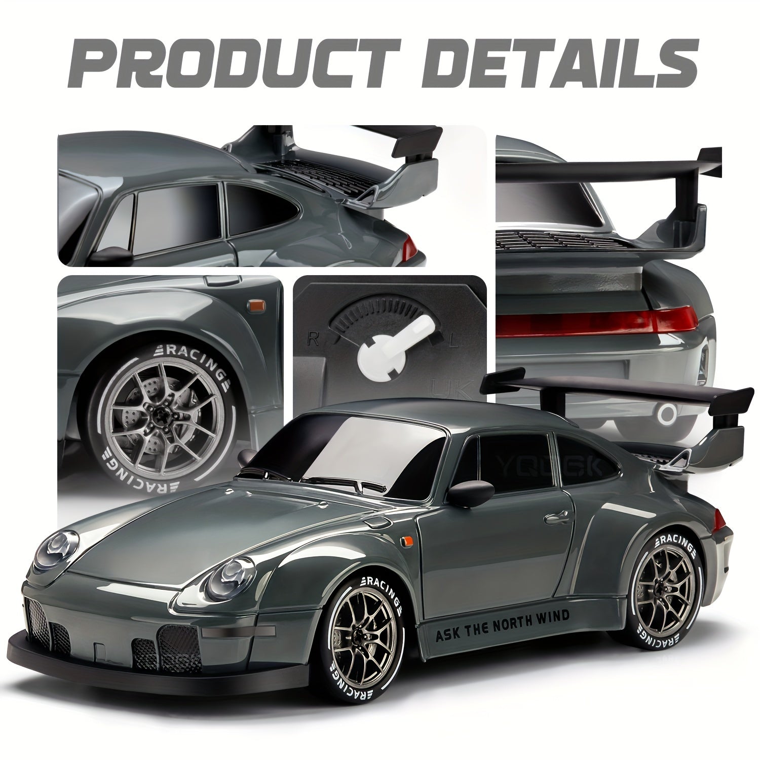 Ultimate 1:24 RC Driftcar met LED-wielen – Oplaadbaar 4WD race speelgoed