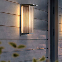 Yerin Wandlamp Buiten Vierkant Modern Metaal Acryl Bruin Terras