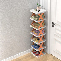 Verticale Schoenenrek – ruimtebesparend, 3 tot 8 niveaus, in Oranje, Blauw of Groen