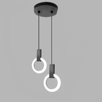 Moderne LED hanglamp met gouden ring
