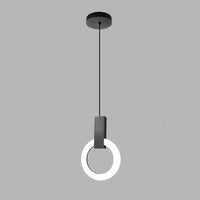 Moderne LED hanglamp met gouden ring