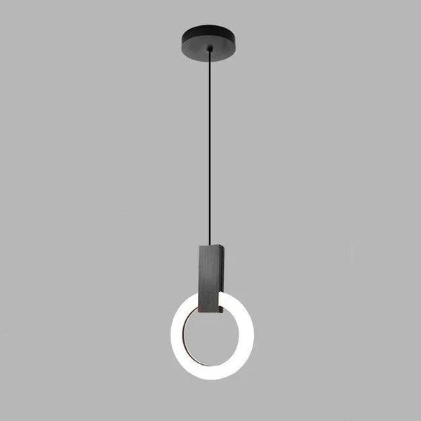 Moderne LED hanglamp met gouden ring