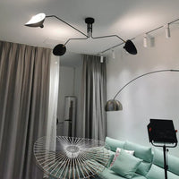 Zwarte plafondlamp met draaibare armen – modern design