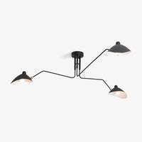 Zwarte plafondlamp met draaibare armen – modern design