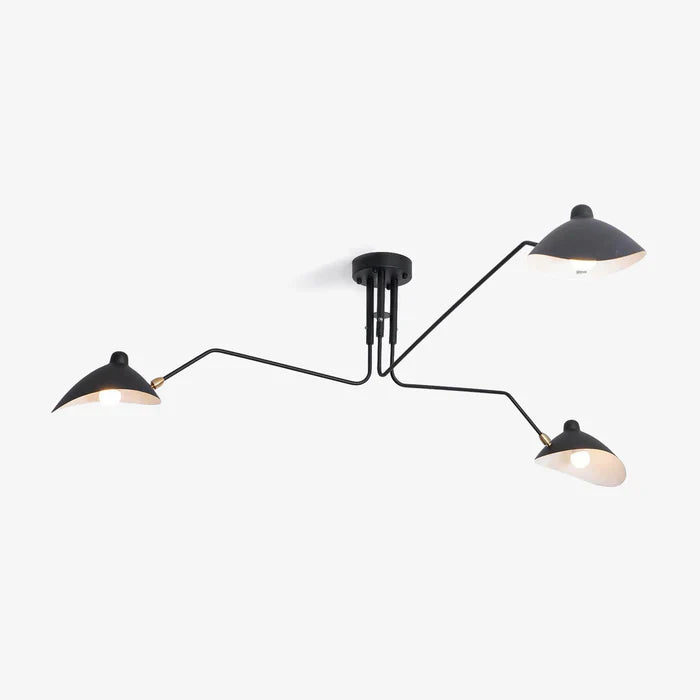Zwarte plafondlamp met draaibare armen – modern design