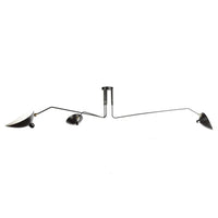 Zwarte plafondlamp met draaibare armen – modern design