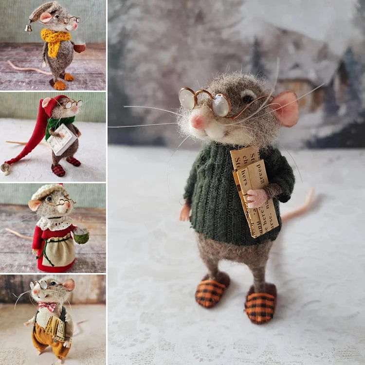 WhiskerWool™ – Handgemaakte, naaldvilt muis