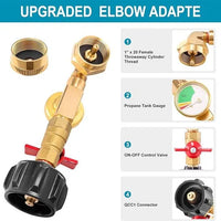 GaugeFlex - Ultieme Propaan Bochtadapter met Tankmeter
