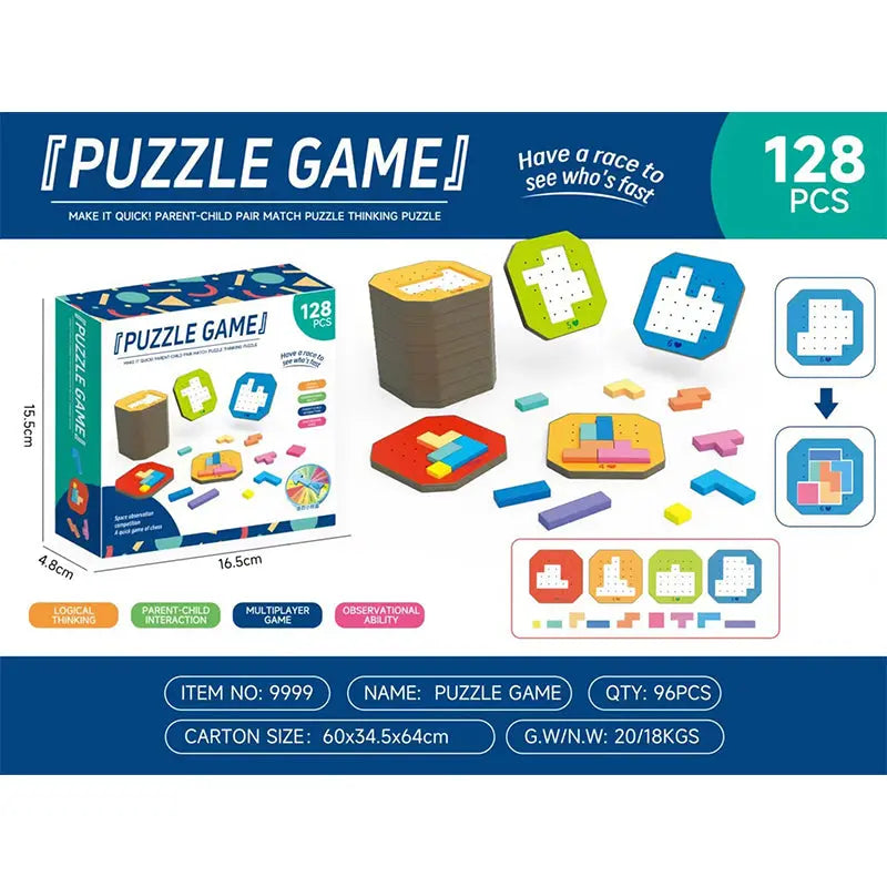 BrainBuild™ | Logisch puzzelspel voor kinderen & gezin, 108 blokken + 20 taken