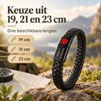 Custom AlertBand | Medische ID Armband voor Sporters & Outdoorliefhebbers
