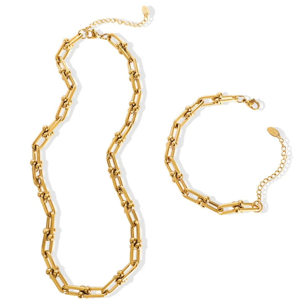 Aurielle Gold Link Set | Orntli