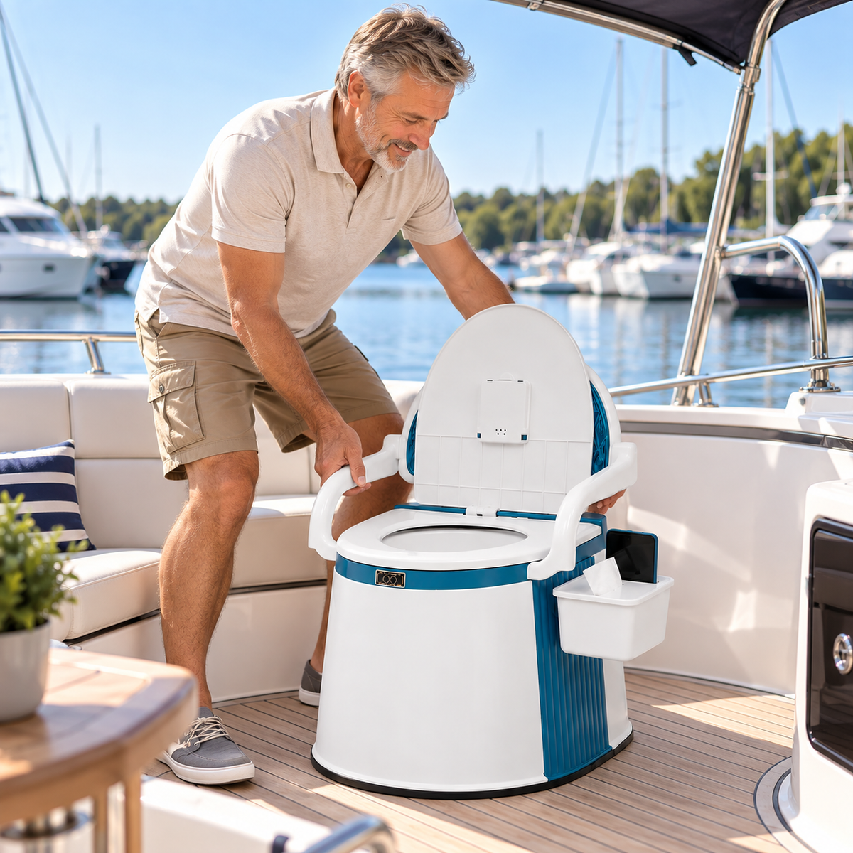 Draagbaar Boottoilet voor Boot, Watersport & Vissen