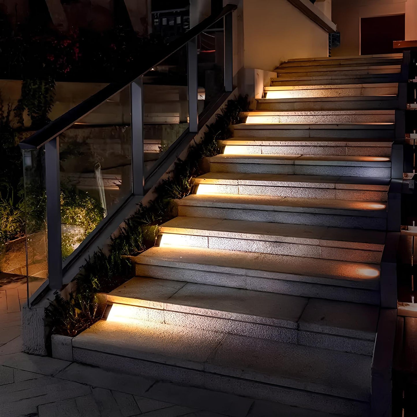 Buiten Solar Aangedreven LED Staplichten met Driehoekig Ontwerp