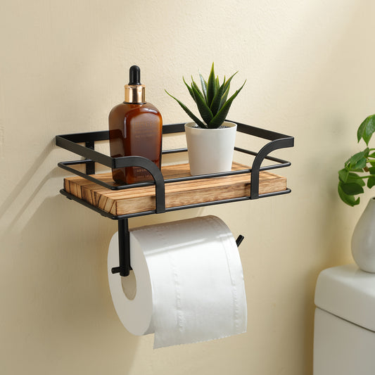 Stijlvolle Wandgemonteerde Badkamer Handdoekhouder – Moderne en ruimtebesparende Toiletrolhouder met plek voor vervangrollen
