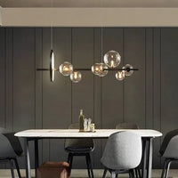 Zafiora – Lineaire LED Kroonluchter Met Glazen Bollen