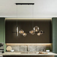 Zafiora – Lineaire LED Kroonluchter Met Glazen Bollen