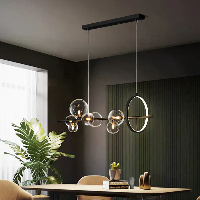 Zafiora – Lineaire LED Kroonluchter Met Glazen Bollen