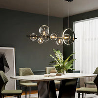 Zafiora – Lineaire LED Kroonluchter Met Glazen Bollen