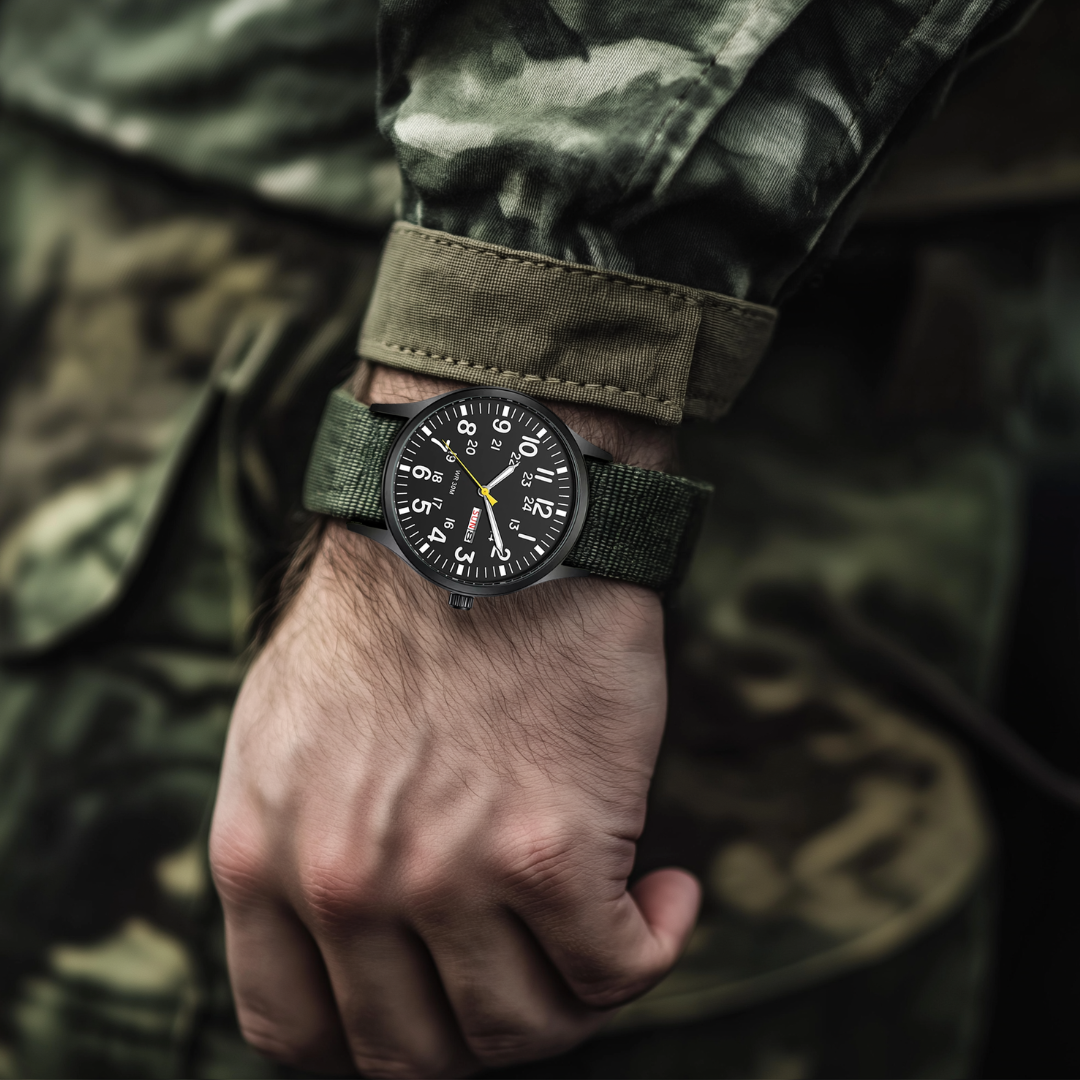 Heren Outdoor Horloge – Waterdicht tot 100m, Krasbestendig Saffierglas