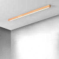 Arisha Linear Slim Plafondlamp, Hout