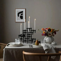 Abstracte Stijl Moleculaire Structuur Kaarsenhouder