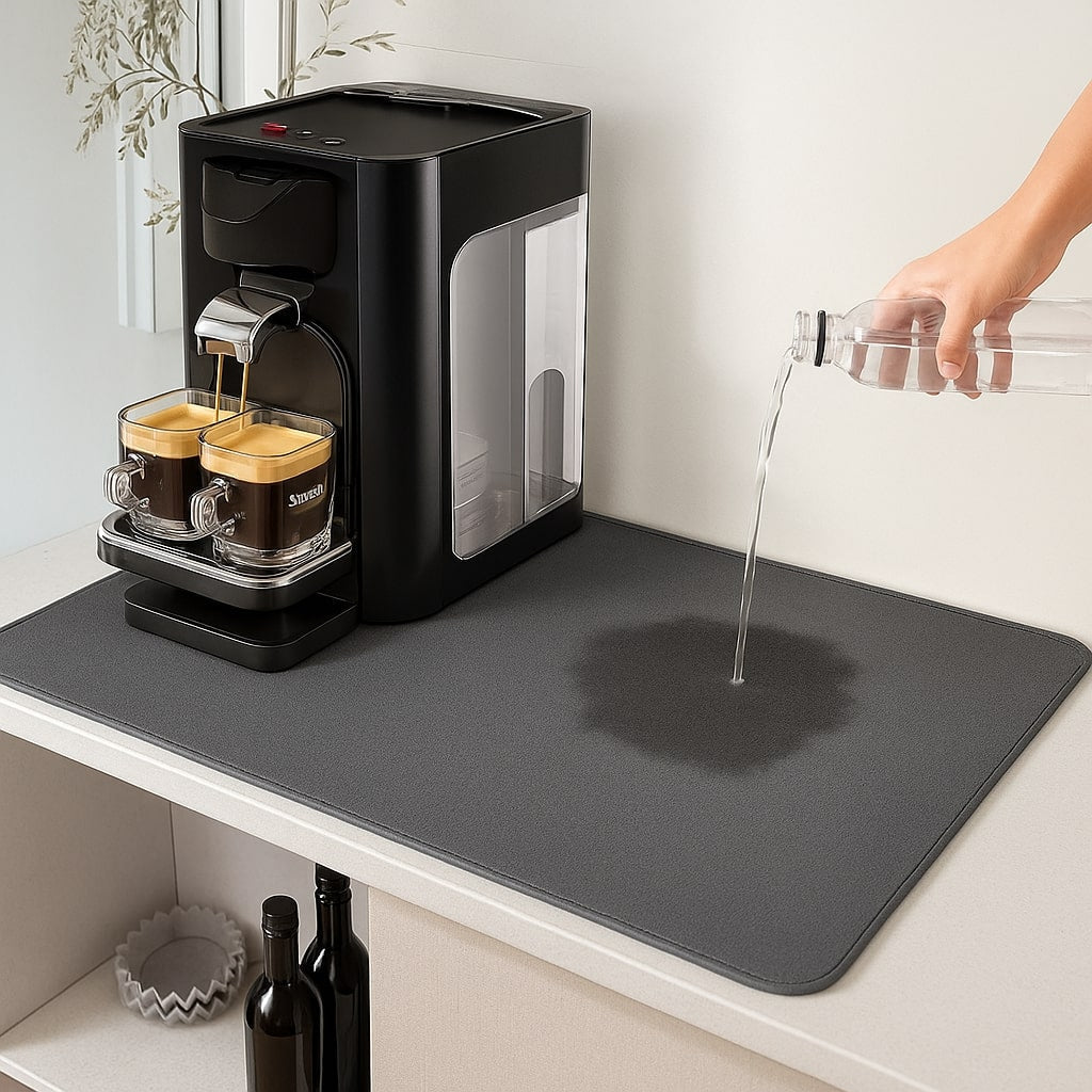 Afvoermat voor de gootsteen | Onderlegger voor koffiezetapparaat | Antislipmat keuken | ReinVlak