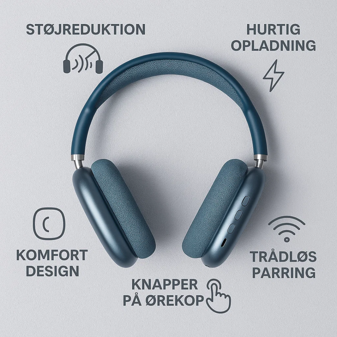 AeroBeats | Draadloze Bluetooth hoofdtelefoon met HiFi-geluid en ruisonderdrukking