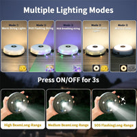 CampLite™ | 4-in-1 Campinglamp met RGB-lampjesketting & Powerbank