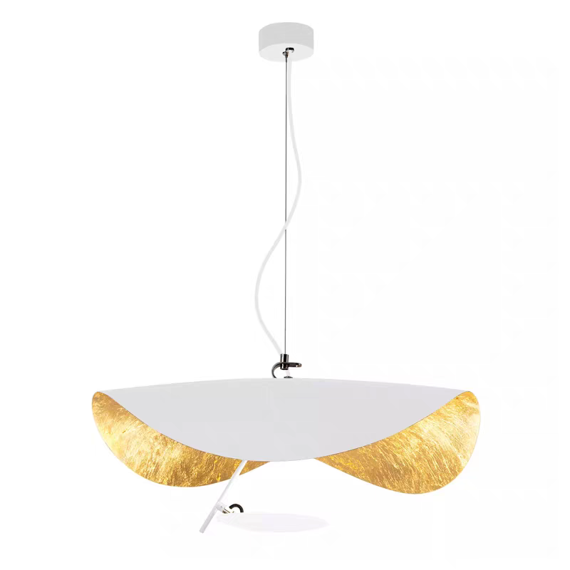 Jexie Plafondlamp Blad Modern Zwart/Goud Woonkamer Slaapkamer