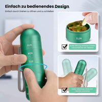 Aluminium opbergdoos met 7 vakken | Reisdoos voor pillen & vitamines | AluBox