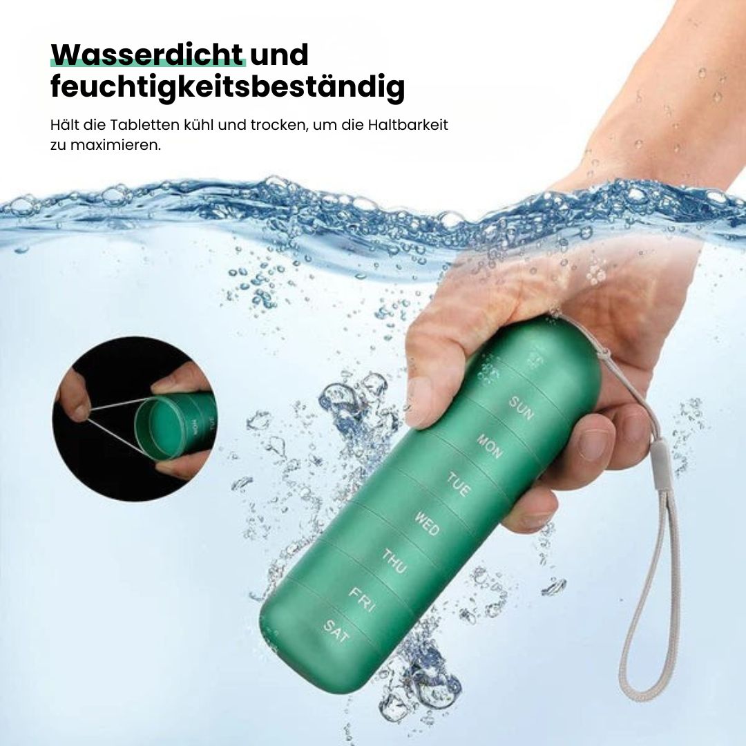 Aluminium Opbergdoos met 7 Vakjes | Reisdoos voor Tabletten & Vitaminen | AluBox