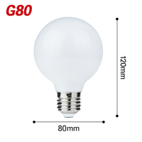 LED-lamp E27 van 5W in bolvorm