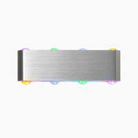 Chromen wandlamp met LED in kleur