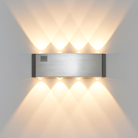 Chromen wandlamp met LED in kleur