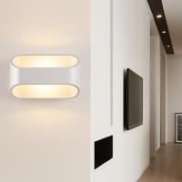 Witte aluminium LED wandlamp met applicatieontwerp