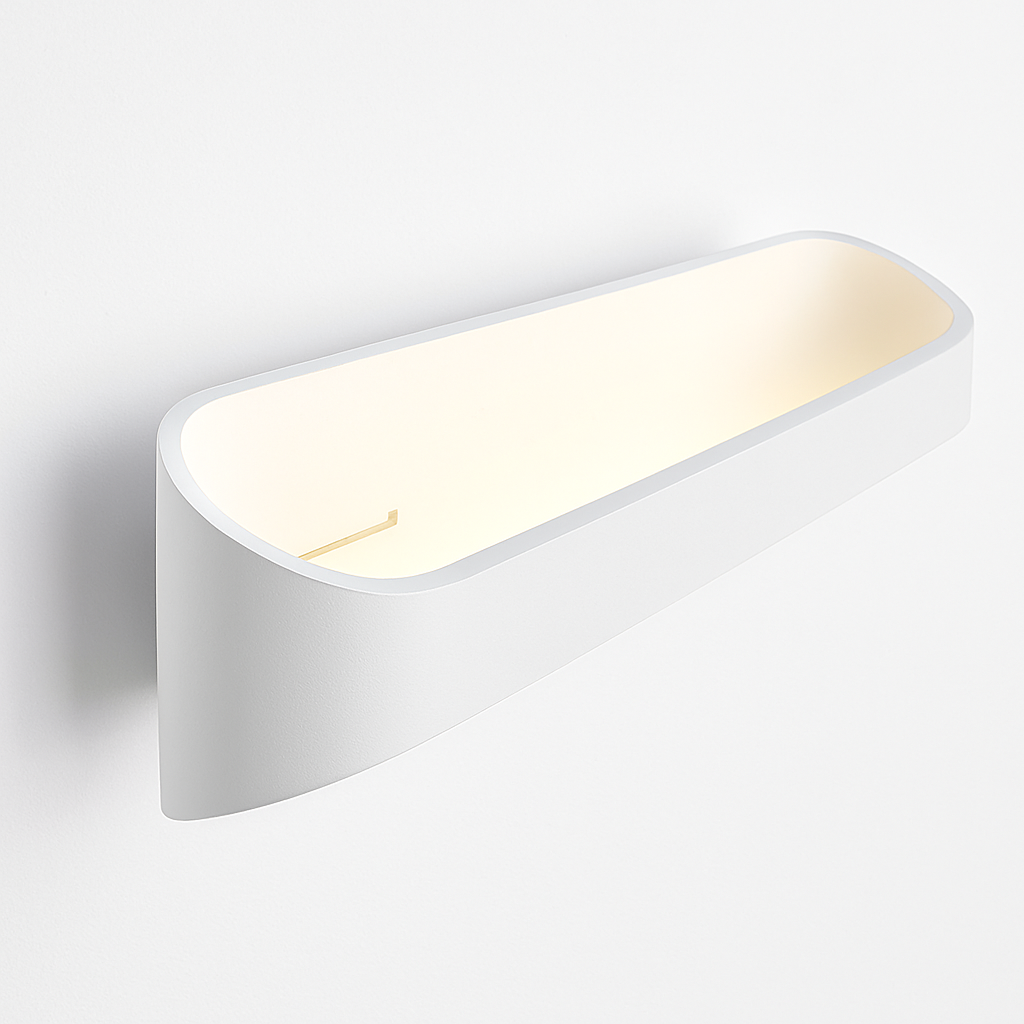 Witte aluminium LED wandlamp met applicatieontwerp